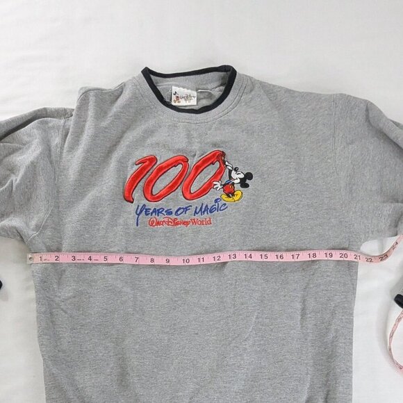 VTG 100 Years of Magic Walt Disney World Mickey Mouse Embroidered Sweatshirt - Picture 4 of 5